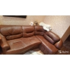 продам кожаный коричневый угловой диван